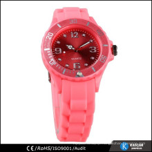 cheap quartz plastic watch with sunray dial